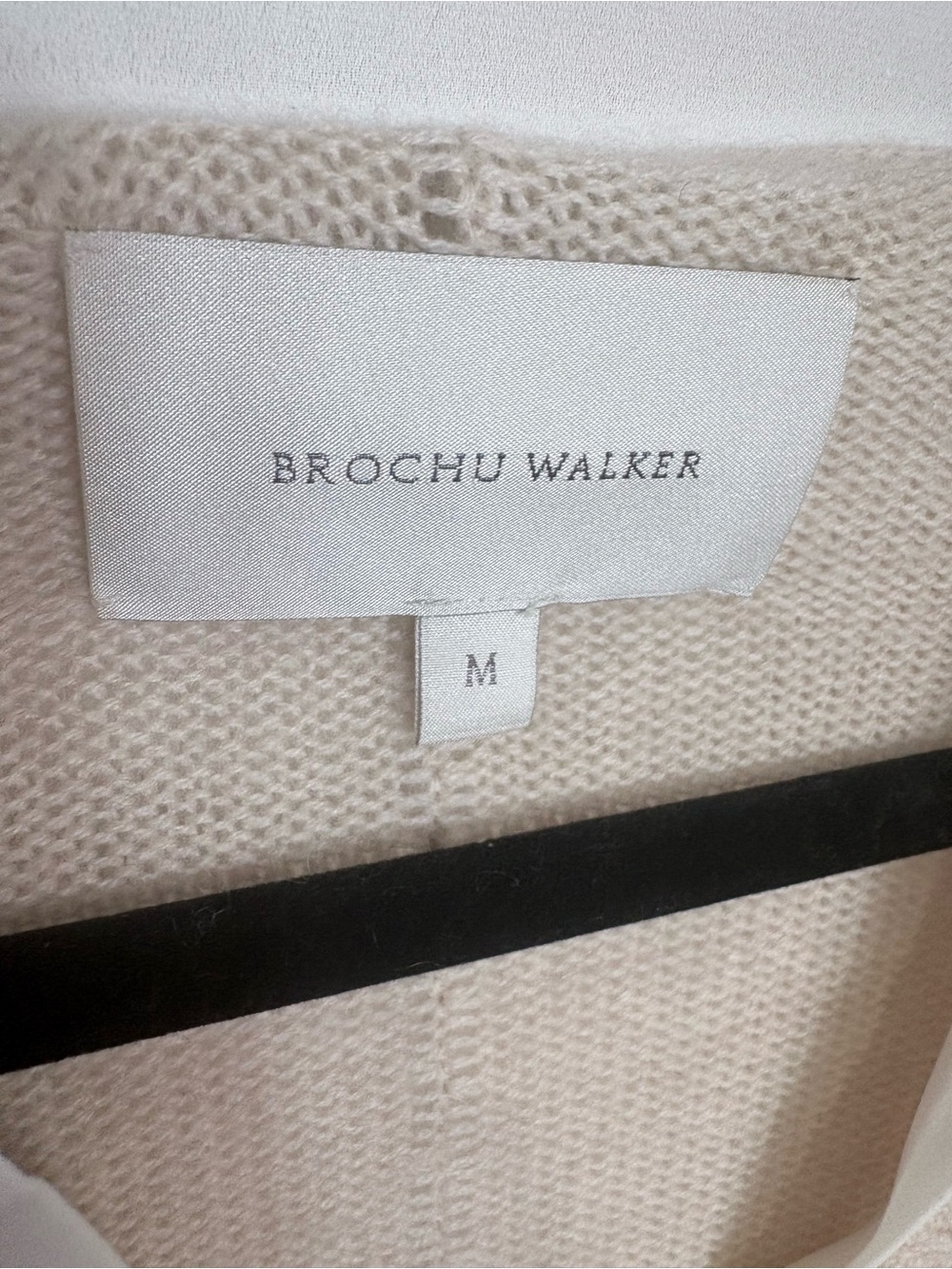 Brochu Walker The Looker Layered V-Neck Sweater Almond White Size M - Picture 7 of 12